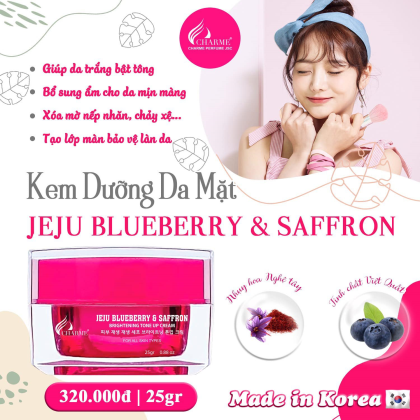 Kem Face Charme Jeju Blueberry & Saffron mang năng lực "thần bí" của quả Việt Quất từ đảo Jeju, Hàn Quốc Kem Face Charme Jeju Blueberry & Saffron mang năng lực "thần bí" của quả Việt Quất từ đảo Jeju, Hàn Quốc