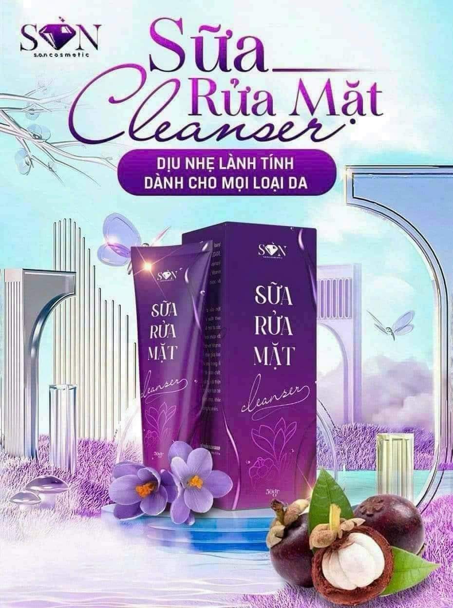 Sữa Rửa Mặt Cleanser Phiên Bản Mới Son Cosmetic Cho dа trắng sáng cải thiện dа bị lão hoá