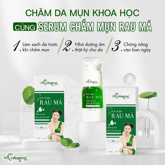 Serum Chấm Mụn Rau Má N Collagen dũng sĩ diệt mụn bất kẻ mọi loại da Serum Chấm Mụn Rau Má N Collagen dũng sĩ diệt mụn bất kẻ mọi loại da