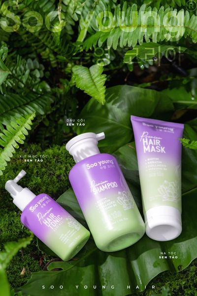 Combo Gội Xã Xịt Tóc Sen Tảo cao cấp của SooYoung Combo Gội Xã Xịt Tóc Sen Tảo cao cấp của SooYoung