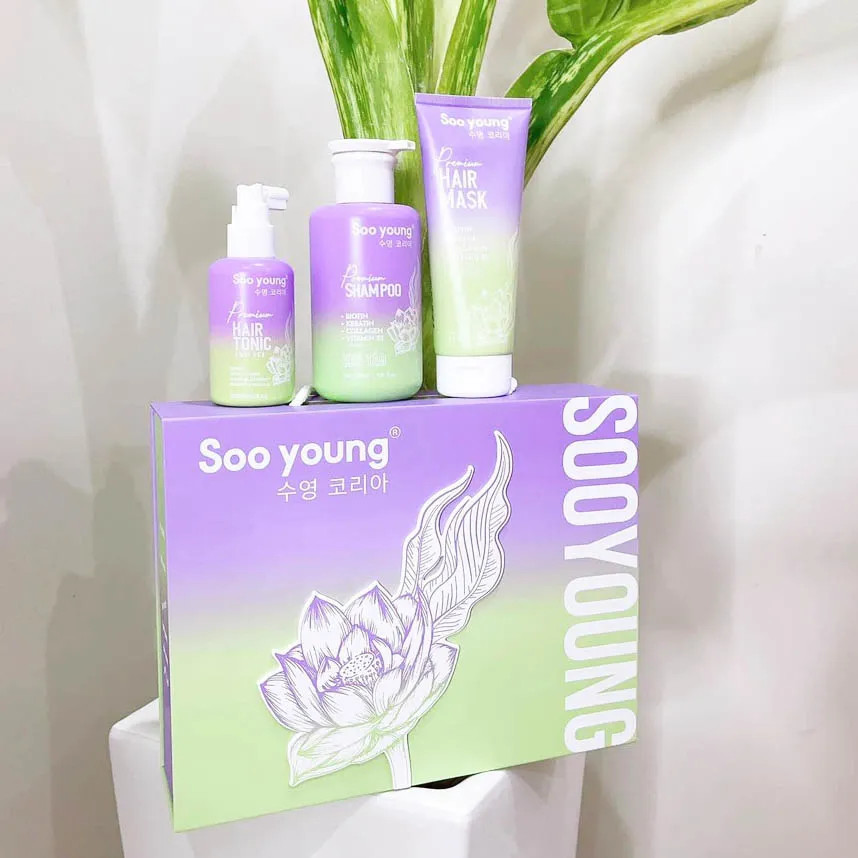 Combo Gội Xã Xịt Tóc Sen Tảo cao cấp của SooYoung Combo Gội Xã Xịt Tóc Sen Tảo cao cấp của SooYoung
