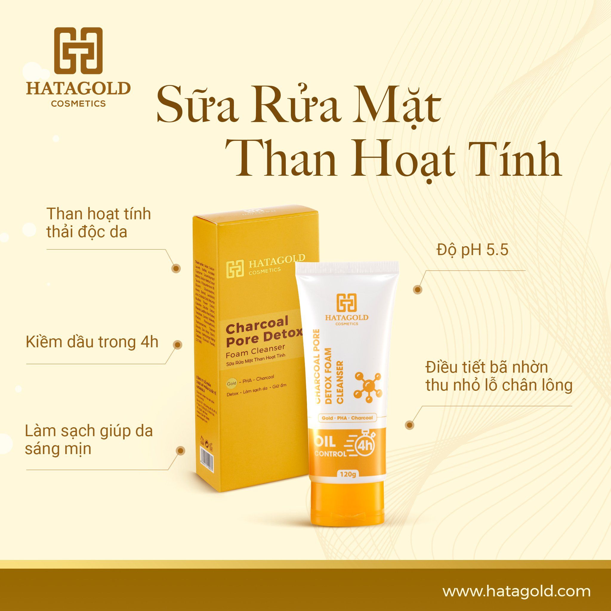 Sữa Rửa Mặt Thải Độc Than Hoạt Tính sẽ giúp Detox Hatagold Sữa Rửa Mặt Thải Độc Than Hoạt Tính sẽ giúp Detox Hatagold