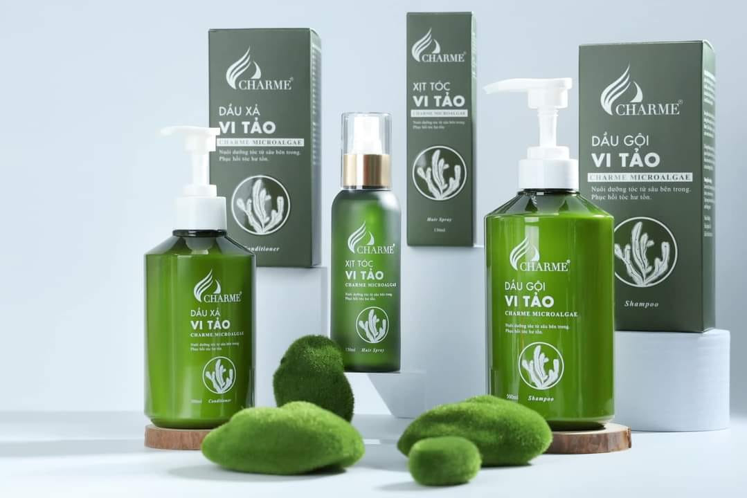 bộ 3 sản phẩm CHARME MICROALGEA với dầu gội – dầu xả - xịt bộ 3 sản phẩm CHARME MICROALGEA với dầu gội – dầu xả - xịt