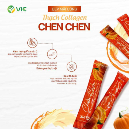 Thạch Bí Đỏ Chen Chen Vic Organic Dạng Hộp 14 gói Thạch Bí Đỏ Chen Chen Vic Organic Dạng Hộp 14 gói
