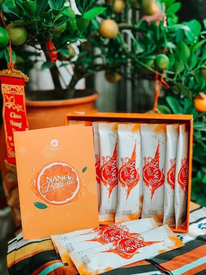 Giảm Cân Nano Bưởi Đỏ Hera chiết xuất 100% organic từ vườn dược liệu Hera Farm Giảm Cân Nano Bưởi Đỏ Hera chiết xuất 100% organic từ vườn dược liệu Hera Farm