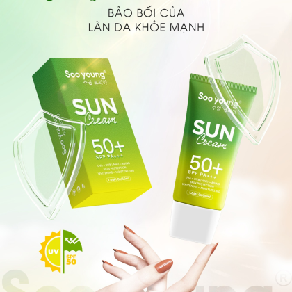 Kem Chống Nắng Lục Tảo Soo Young Phiên Bản Mới Dạng Sữa chính hãng Kem Chống Nắng Lục Tảo Soo Young Phiên Bản Mới Dạng Sữa chính hãng