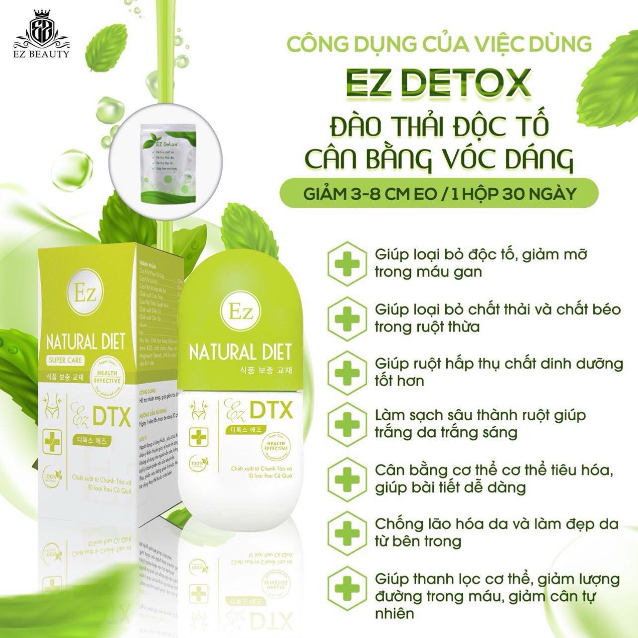 Viên Uống Detox EZ Giảm Mỡ Bụng giúp giữ dáng sau khi giảm cân thành công Viên Uống Detox EZ Giảm Mỡ Bụng giúp giữ dáng sau khi giảm cân thành công