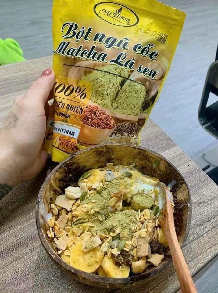 Bột Ngũ Cốc Matcha Lá Sen Giảm Mỡ Bụng Mị Hương giảm mỡ rất hiệu quả