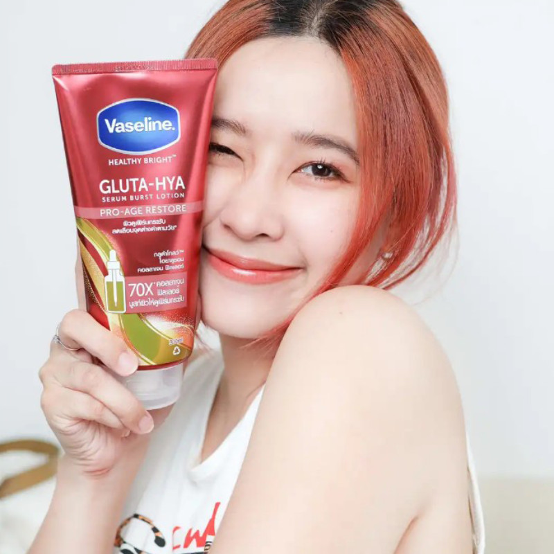 Sữa Dưỡng Thể Vaseline 70x Màu Đỏ Gluta Hya Serum Burst Lotion Pro Age Restore