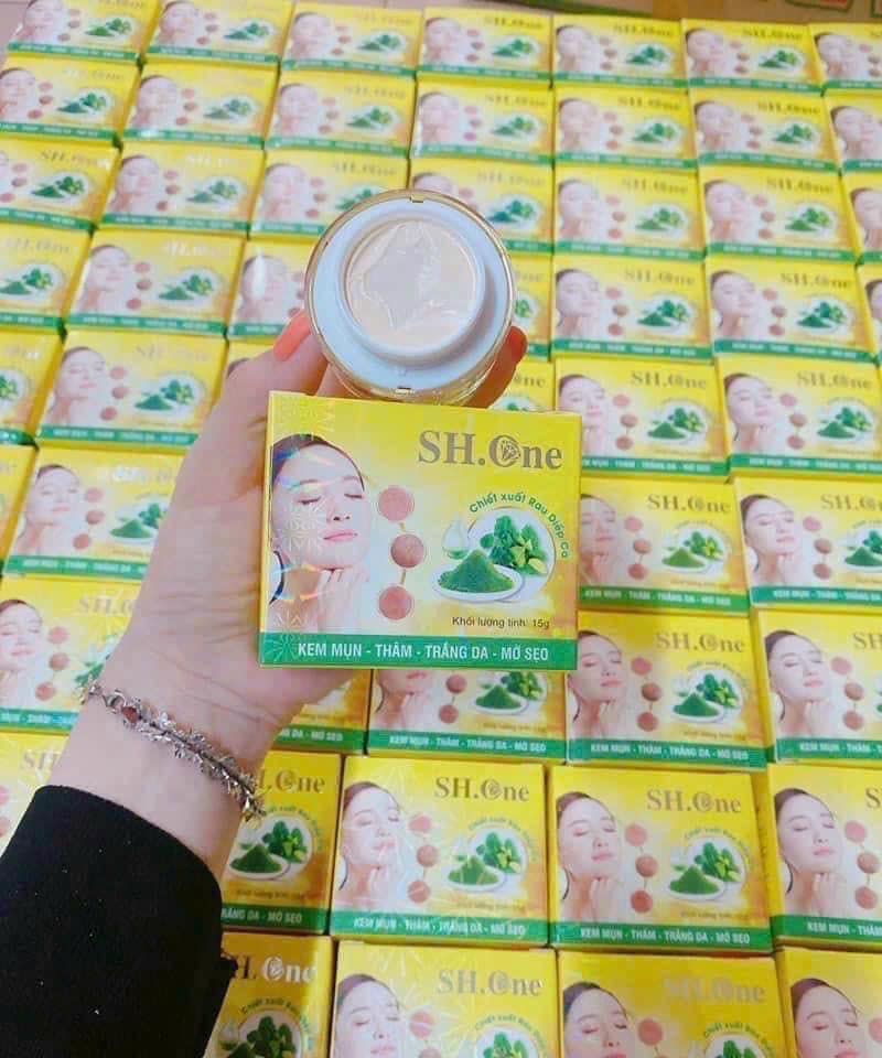 Kem Mụn Thâm Dưỡng Trắng Da SH One Chiết Xuất Rau Diếp Cá chính hãng Kem Mụn Thâm Dưỡng Trắng Da SH One Chiết Xuất Rau Diếp Cá chính hãng