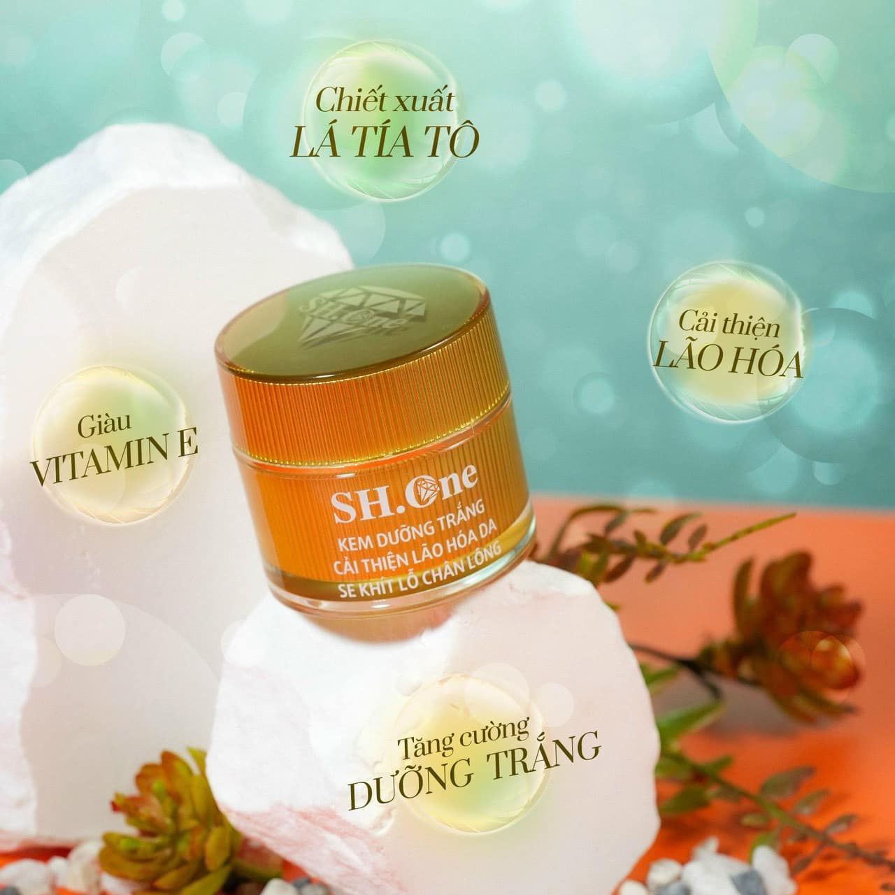 Kem Face Dưỡng Trắng Chống Lão Hoá B4 SH One Vàng Chiết Xuất Lá Tía Tô chính hãng Kem Face Dưỡng Trắng Chống Lão Hoá B4 SH One Vàng Chiết Xuất Lá Tía Tô chính hãng