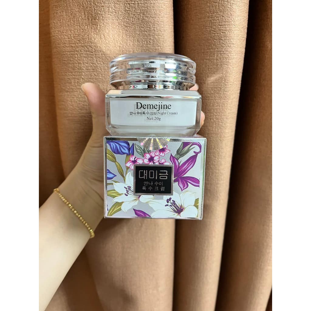 Kem Đêm Demejine Chống Lão Hóa mờ nám ngừa mụn Hộp màu trắng