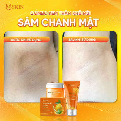 Combo Kem Tẩy Lông + Kem Thâm Nách MQ Skin Sâm Chanh Mật chính hãng Combo Kem Tẩy Lông + Kem Thâm Nách MQ Skin Sâm Chanh Mật chính hãng