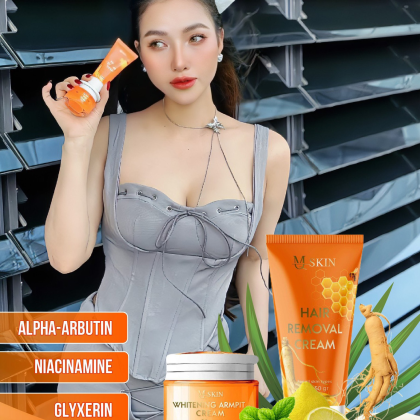 Combo Kem Tẩy Lông + Kem Thâm Nách MQ Skin Sâm Chanh Mật chính hãng Combo Kem Tẩy Lông + Kem Thâm Nách MQ Skin Sâm Chanh Mật chính hãng