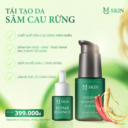 Combo Tái Tạo Sâm Cau Rừng hãng MQ Skin Combo Tái Tạo Sâm Cau Rừng hãng MQ Skin
