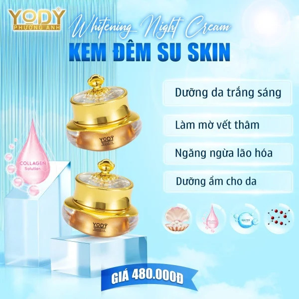KEM DƯỠNG TRẮNG DA TÁI TẠO BAN ĐÊM SU SKIN YODY PHƯƠNG ANH KEM DƯỠNG TRẮNG DA TÁI TẠO BAN ĐÊM SU SKIN YODY PHƯƠNG ANH
