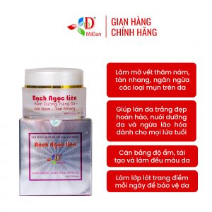 Kem dưỡng trắng da mờ nám Bạch Ngọc Liên thế hệ mới Bạch Ngọc Liên Tím (20g) Kem dưỡng trắng da mờ nám Bạch Ngọc Liên thế hệ mới Bạch Ngọc Liên Tím (20g)