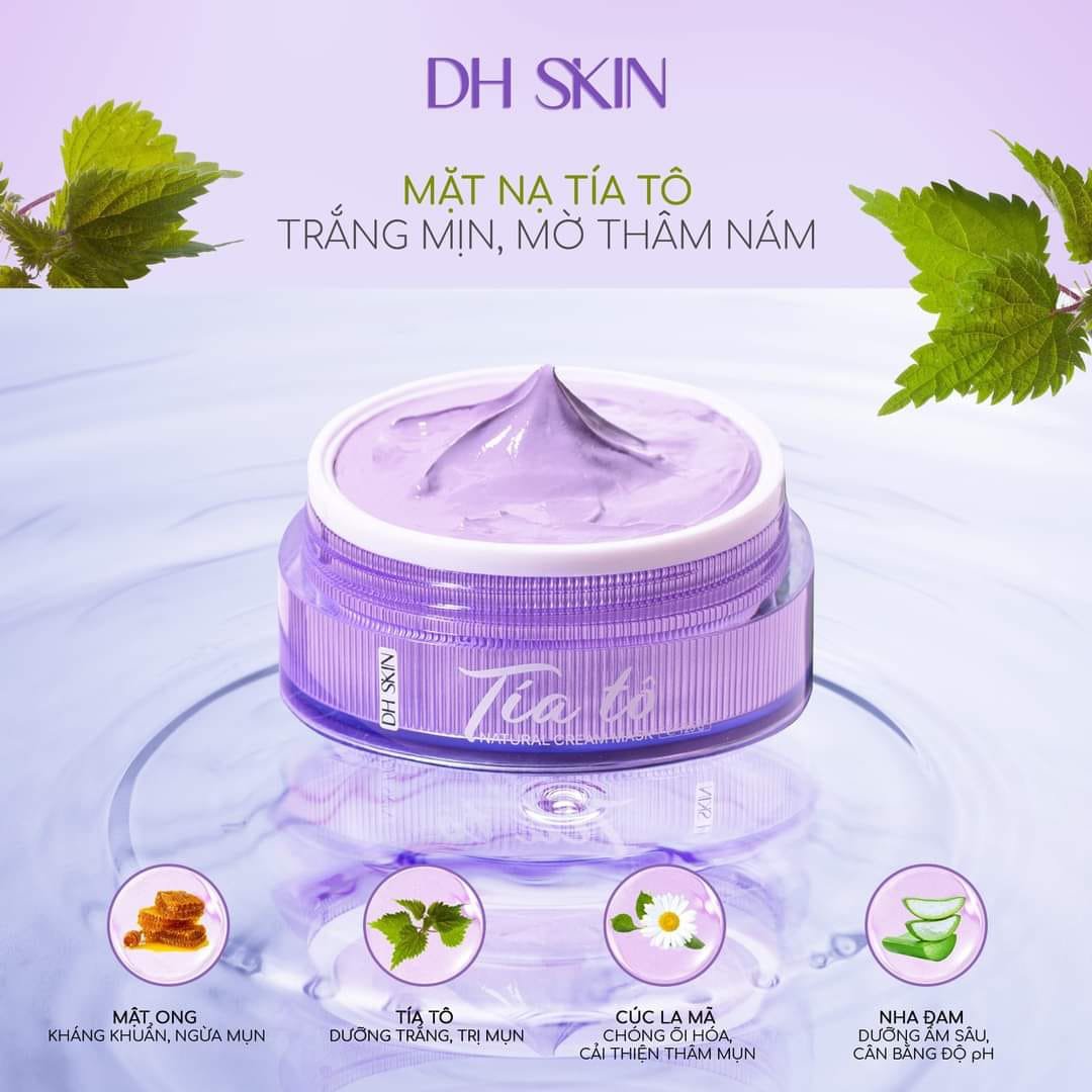 Mặt Nạ Tía Tô DH Skin mang hiệu quả tuyệt vời từ những lá tía tô nguyên chất Mặt Nạ Tía Tô DH Skin mang hiệu quả tuyệt vời từ những lá tía tô nguyên chất