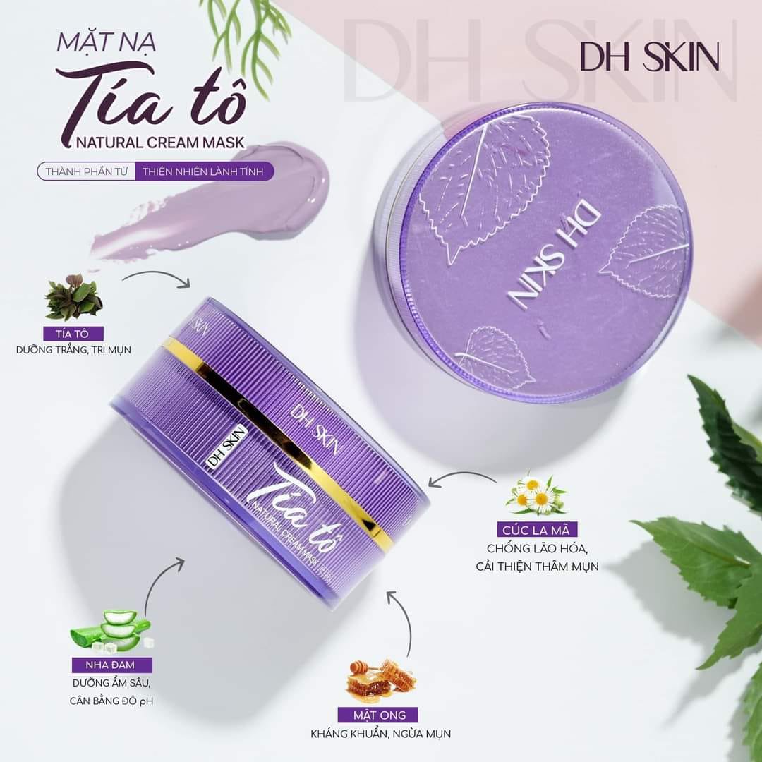 Mặt Nạ Tía Tô DH Skin mang hiệu quả tuyệt vời từ những lá tía tô nguyên chất Mặt Nạ Tía Tô DH Skin mang hiệu quả tuyệt vời từ những lá tía tô nguyên chất