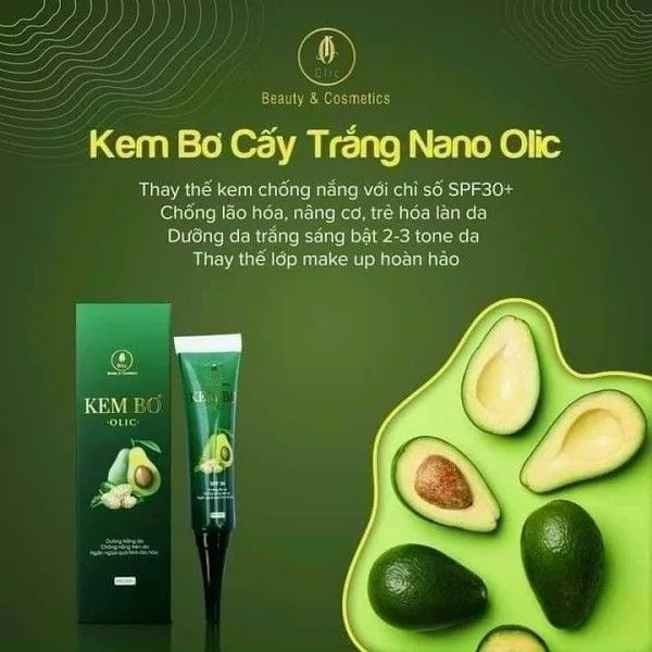 KEM BƠ CẤY TRẮNG NANO OLIC KEM BƠ CẤY TRẮNG NANO OLIC