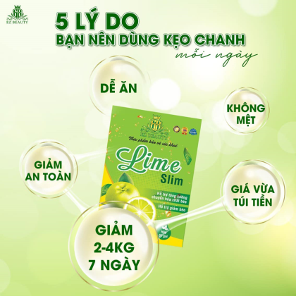 Kẹo Giảm Cân Chanh Lime Slim Ez Beauty Kẹo Giảm Cân Chanh Lime Slim Ez Beauty