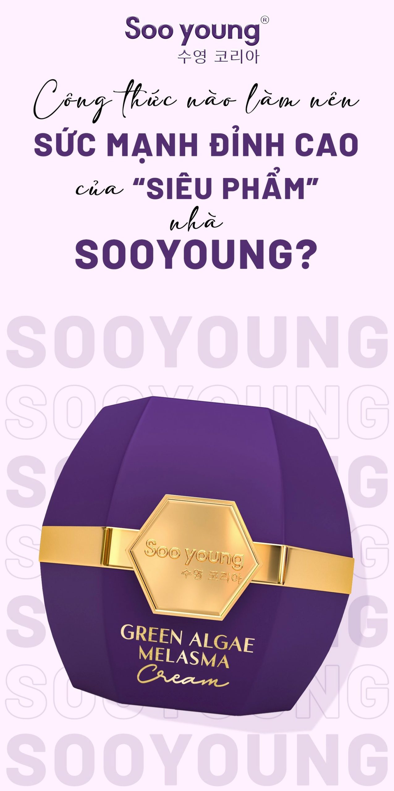 Kem Face Tím Ngừa Nám Lục Tảo Soo Young – Green Algae Melasma Cream Kem Face Tím Ngừa Nám Lục Tảo Soo Young – Green Algae Melasma Cream