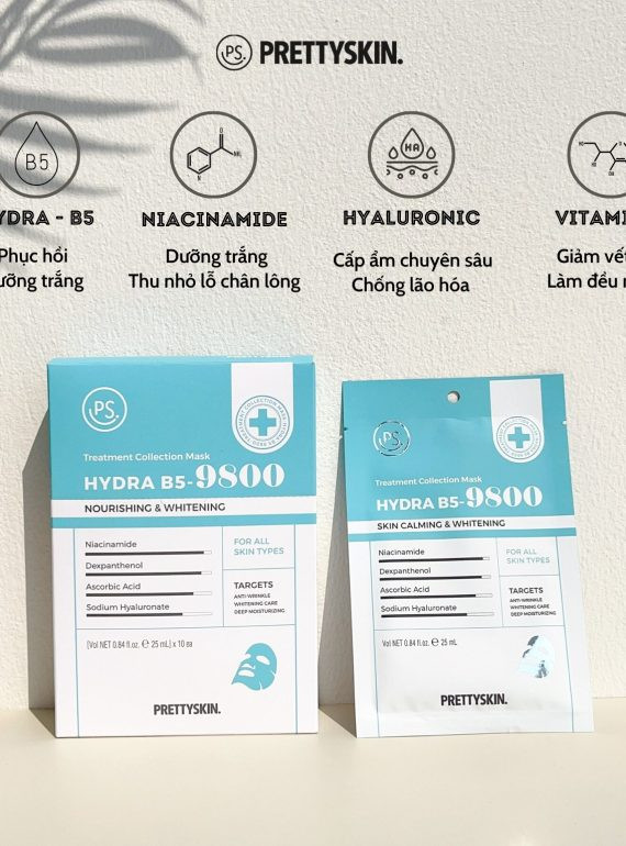 MẶT NẠ PHỤC HỒI DƯỠNG TRẮNG HYDRA B5-9800 PRETTYSKIN MẶT NẠ PHỤC HỒI DƯỠNG TRẮNG HYDRA B5-9800 PRETTYSKIN
