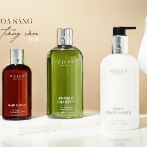 Bộ sản phẩm dưỡng tóc Vi Jully Cosmetic được chiết xuất hoàn toàn từ vỏ bưởi thiên nhiên Bộ sản phẩm dưỡng tóc Vi Jully Cosmetic được chiết xuất hoàn toàn từ vỏ bưởi thiên nhiên
