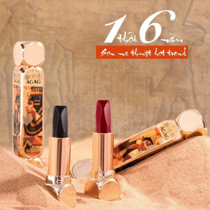 Son môi 6 màu chính hãng AGAG thiết kế cực kỳ độc đáo với 2 đầu mỗi đầu hội tụ 3 màu cực trendy Son môi 6 màu chính hãng AGAG thiết kế cực kỳ độc đáo với 2 đầu mỗi đầu hội tụ 3 màu cực trendy