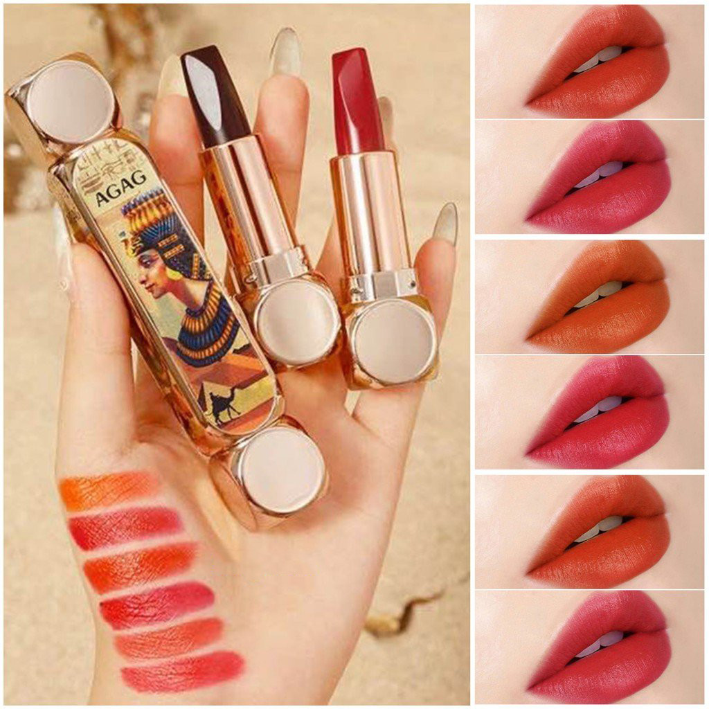 Son môi 6 màu chính hãng AGAG thiết kế cực kỳ độc đáo với 2 đầu mỗi đầu hội tụ 3 màu cực trendy Son môi 6 màu chính hãng AGAG thiết kế cực kỳ độc đáo với 2 đầu mỗi đầu hội tụ 3 màu cực trendy