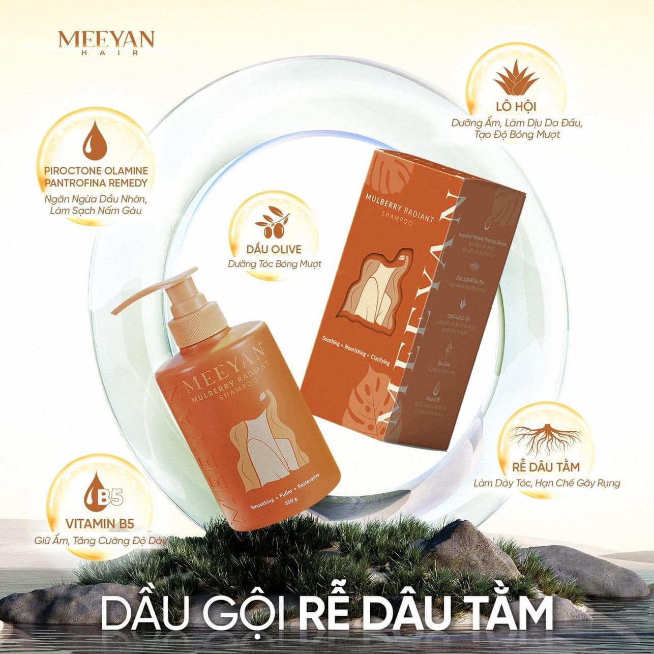 Dầu Gội Rễ Dâu Tằm MEEYAN Mulberrry Radiant Shampoo chính hãng