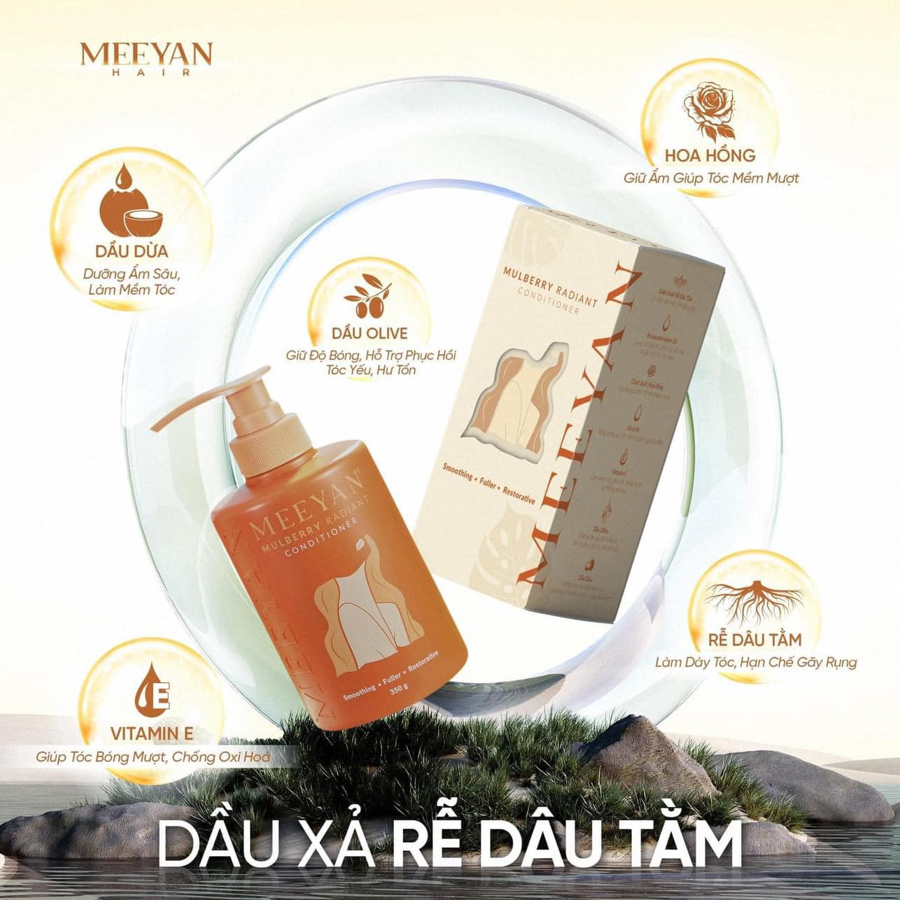 Dầu Xả Rễ Dâu Tằm MEEYAN Mulberrry Radiant Conditoner chính hãng