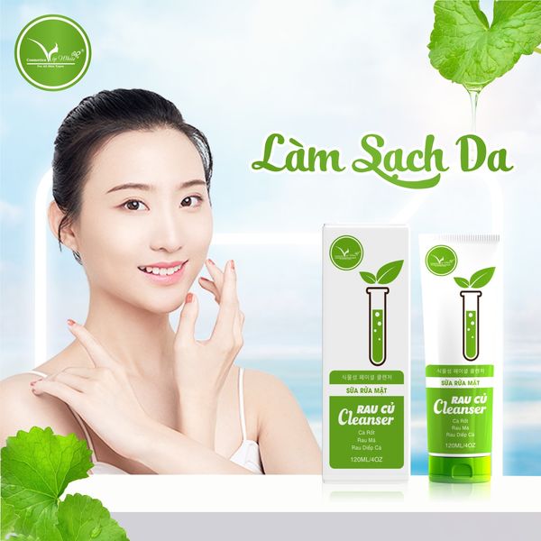 Sữa rửa mặt rau củ công nghệ Hàn Quốc của nhà Vip White