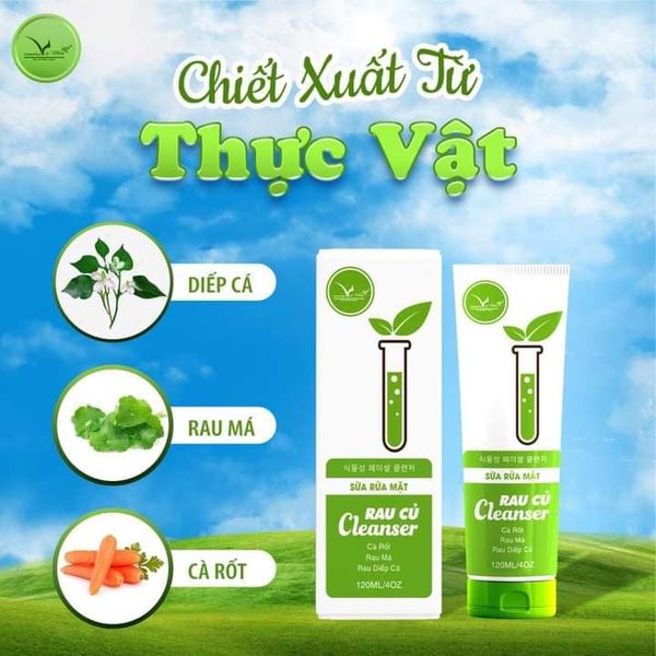 Sữa rửa mặt rau củ công nghệ Hàn Quốc của nhà Vip White Sữa rửa mặt rau củ công nghệ Hàn Quốc của nhà Vip White