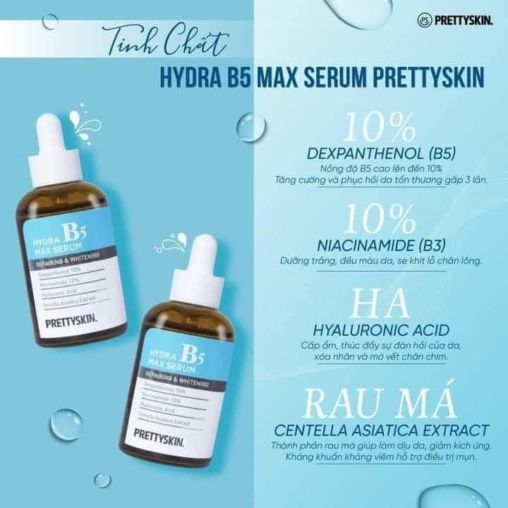 Công Dụng Tinh Chất Serum Phục Hồi Dưỡng Trắng Da Hydra B5 Max Serum Prettyskin Công Dụng Tinh Chất Serum Phục Hồi Dưỡng Trắng Da Hydra B5 Max Serum Prettyskin