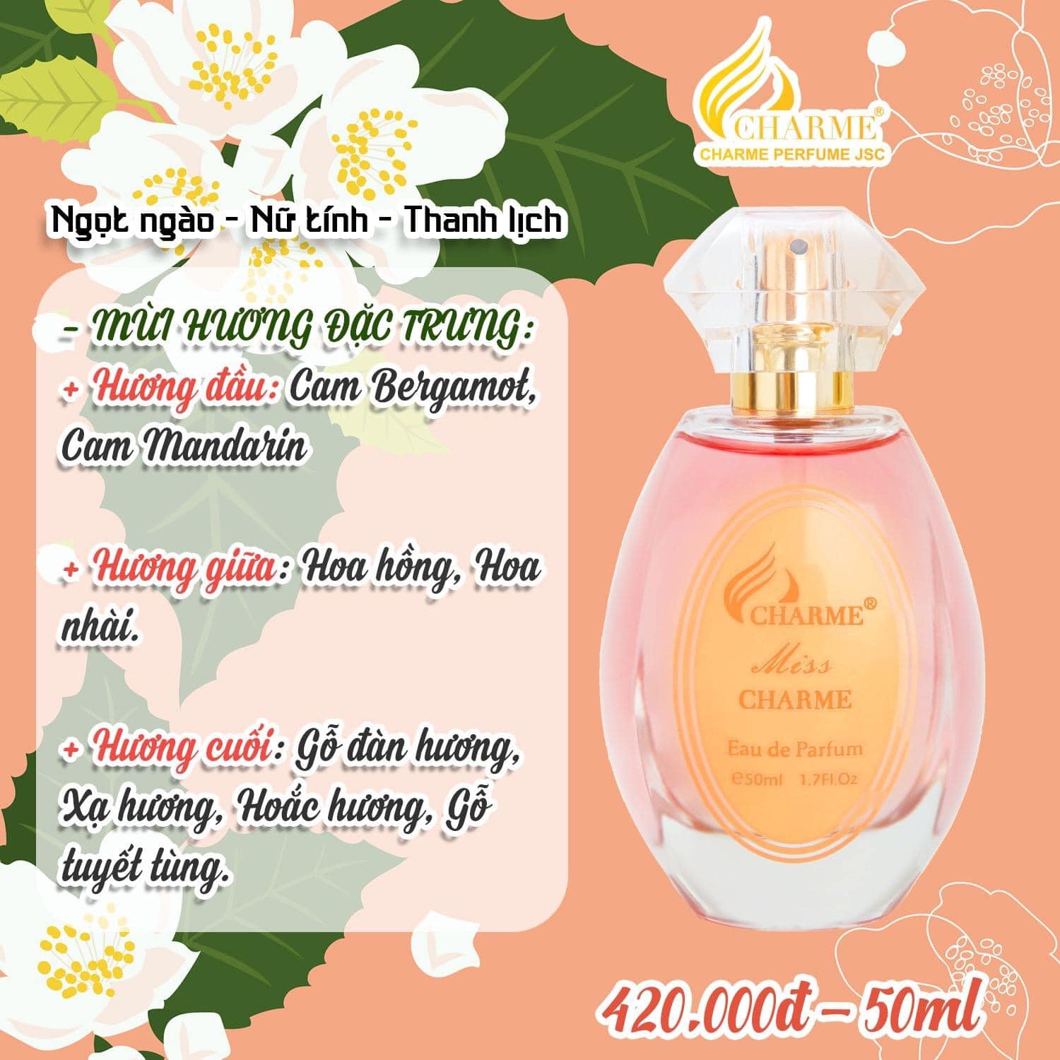 Yêu đậm sâu thơm lâu là sẽ nhớ nước hoa Charme Miss Charme Yêu đậm sâu thơm lâu là sẽ nhớ nước hoa Charme Miss Charme