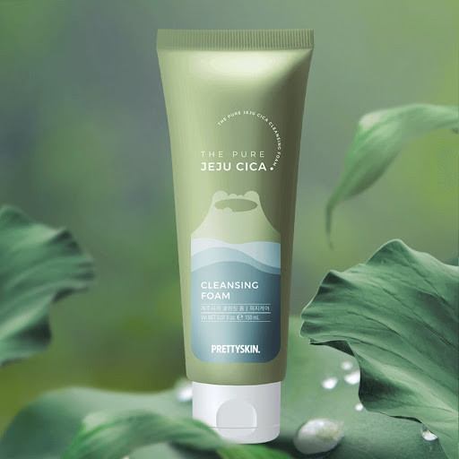 Sữa rửa mặt rau má PrettySkin The Pure Jeju Cica Cleansing Foam Sữa rửa mặt rau má PrettySkin The Pure Jeju Cica Cleansing Foam