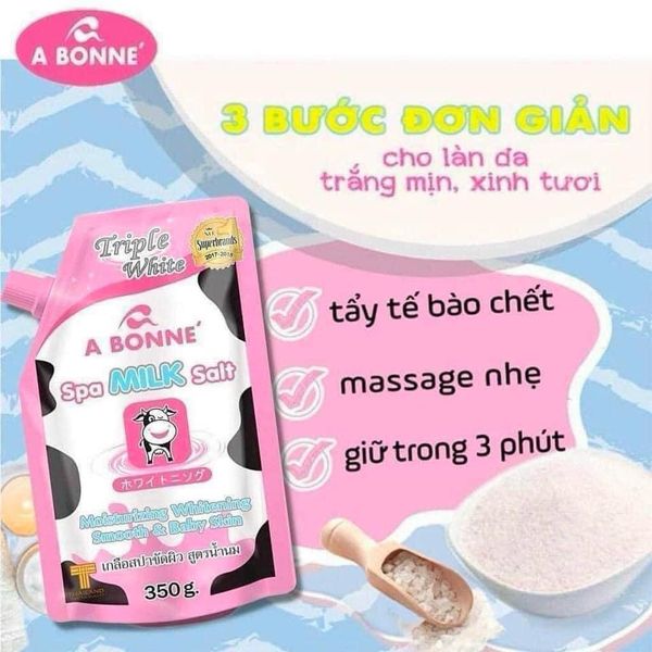 Ưu điểm nổi bật của Muối tắm Thái Lan A Bonne Spa Milk Salt 350g Ưu điểm nổi bật của Muối tắm Thái Lan A Bonne Spa Milk Salt 350g