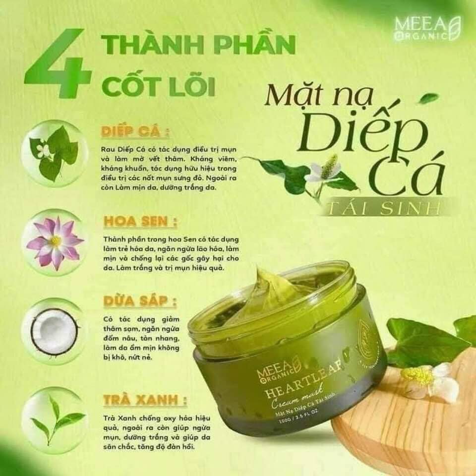 Mặt Nạ Diếp Cá Tái Sinh MeeA Organic chính hãng Mặt Nạ Diếp Cá Tái Sinh MeeA Organic chính hãng
