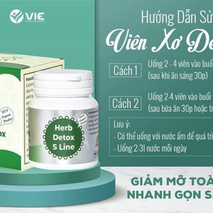 Viên Xơ Detox Cell Thảo Mộc Thiên Nhiên Herb Detox S Line VIC với rất nhiều công dụng Viên Xơ Detox Cell Thảo Mộc Thiên Nhiên Herb Detox S Line VIC với rất nhiều công dụng