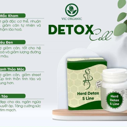 Viên Xơ Detox Cell Thảo Mộc Thiên Nhiên Herb Detox S Line VIC với rất nhiều công dụng Viên Xơ Detox Cell Thảo Mộc Thiên Nhiên Herb Detox S Line VIC với rất nhiều công dụng