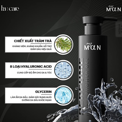 Dầu gội & Sữa tắm hương nước hoa 5in1 My Man Hair & Shower GeL Dầu gội & Sữa tắm hương nước hoa 5in1 My Man Hair & Shower GeL