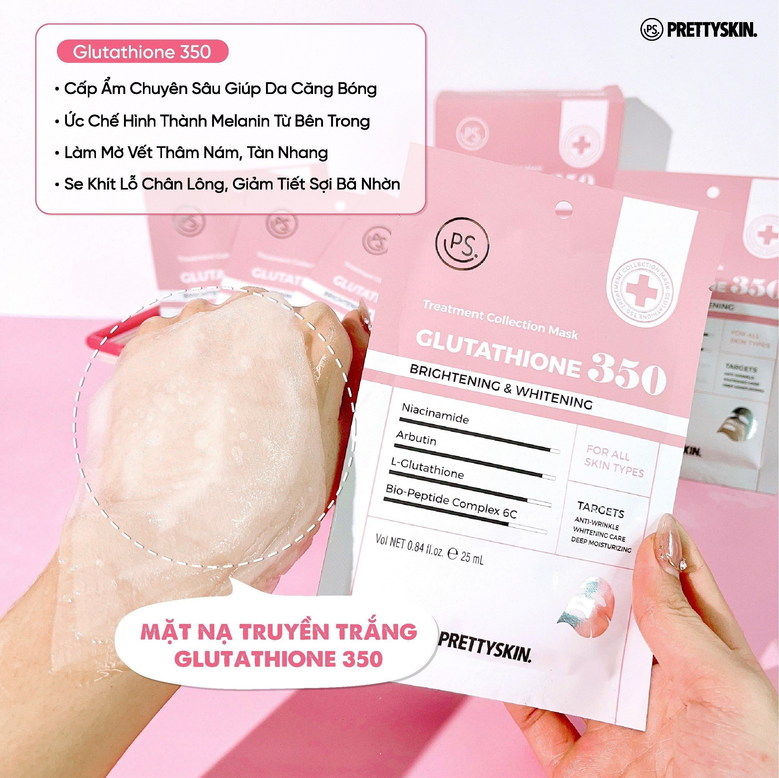 Mặt Nạ Giấy Prettyskin Treatment Collection Mask- Glutathione 350 Mặt Nạ Giấy Prettyskin Treatment Collection Mask- Glutathione 350