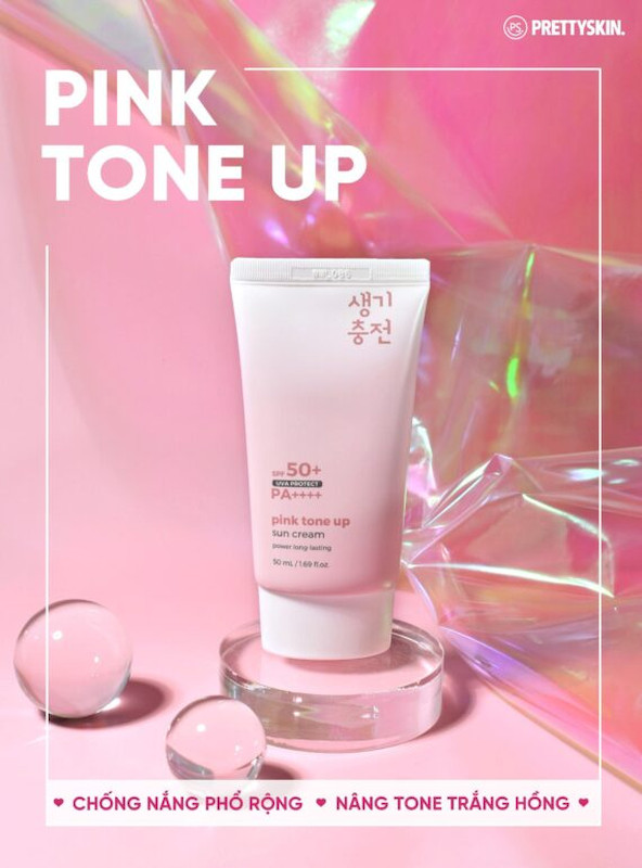 kem Chống Nắng PrettySkin Pink Tone Up Nâng Tone Trắng Hồng 50ml kem Chống Nắng PrettySkin Pink Tone Up Nâng Tone Trắng Hồng 50ml