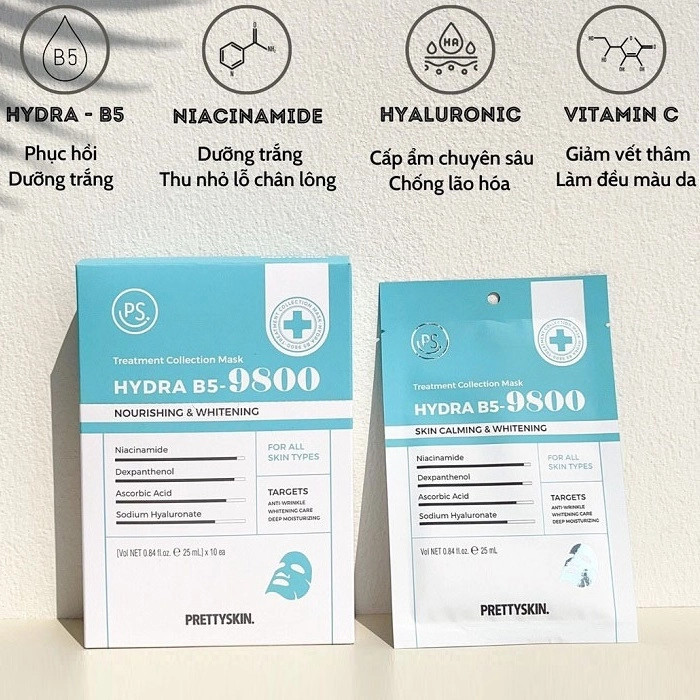 Thành phần của mặt nạ Pretty Skin Treatment Collection Mask - Hydra B5 9800 Thành phần của mặt nạ Pretty Skin Treatment Collection Mask - Hydra B5 9800