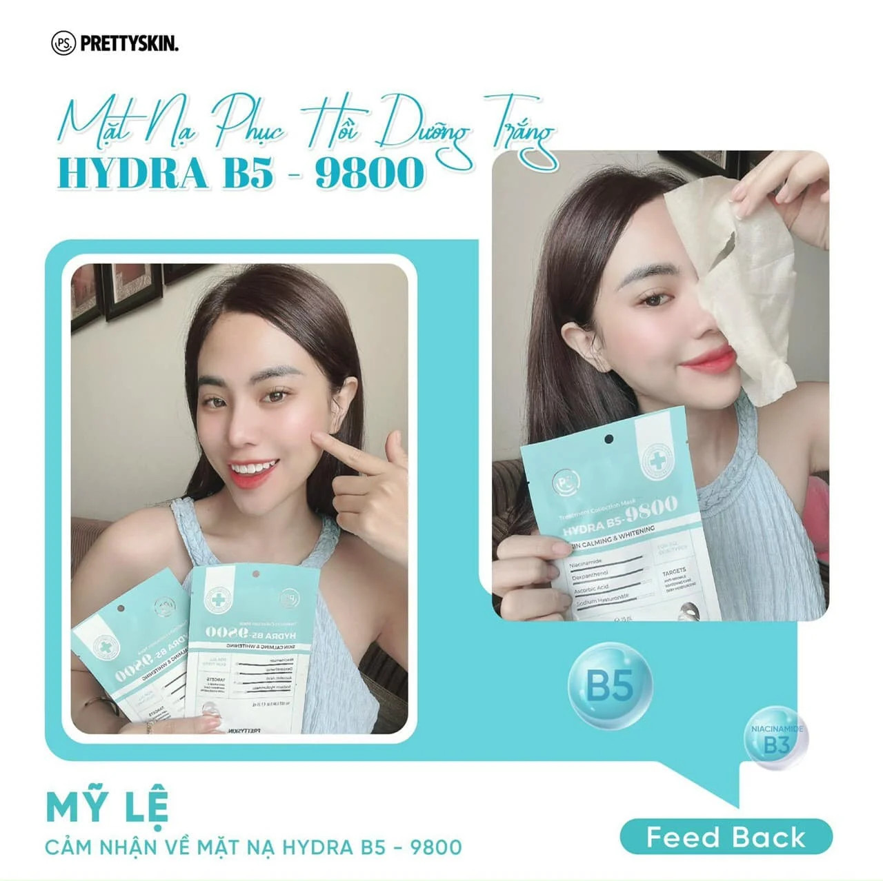 Thành phần của mặt nạ Pretty Skin Treatment Collection Mask - Hydra B5 9800 Thành phần của mặt nạ Pretty Skin Treatment Collection Mask - Hydra B5 9800