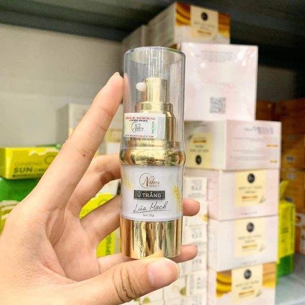 Ủ Trắng Lúa Mạch Thanh Nhi Nikos Beauty chính hãng Ủ Trắng Lúa Mạch Thanh Nhi Nikos Beauty chính hãng