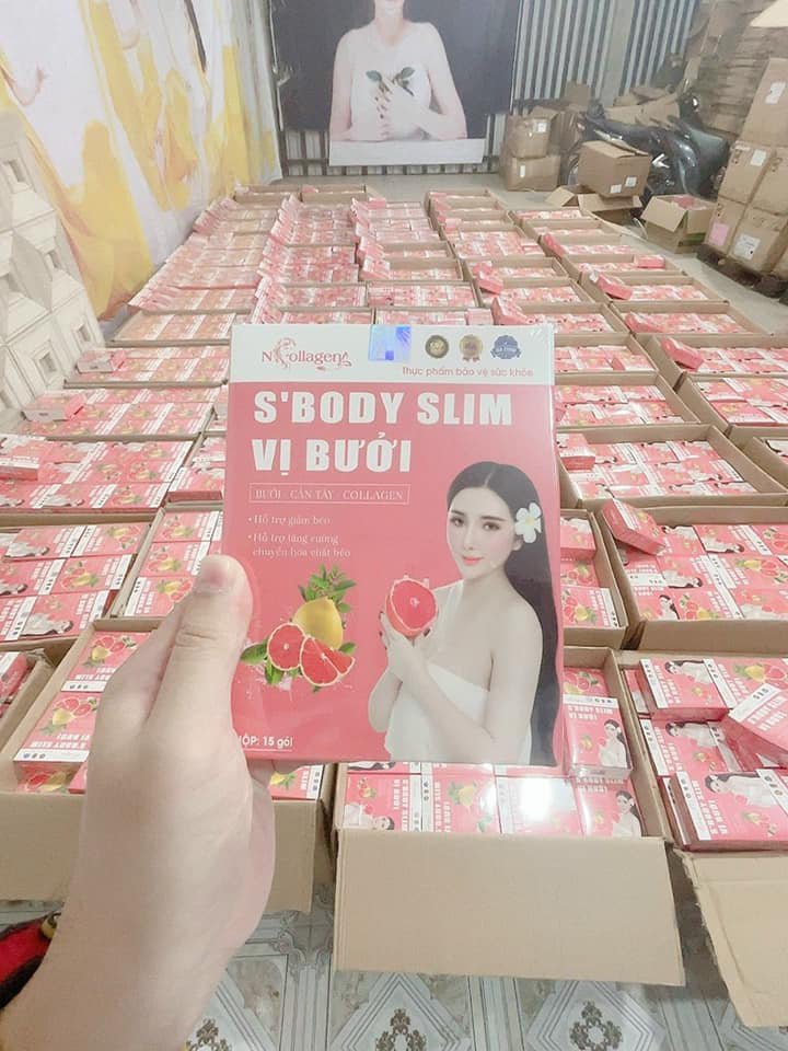 Thạch Bưởi Hồng Giảm Cân S'body Slim Ncollagen Thạch Bưởi Hồng Giảm Cân S