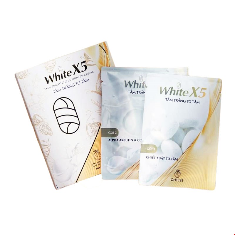 Tắm Trắng Tơ Tầm White X5 Cheese NT Cosmetics Sản phẩm chiết xuất từ nhiều dưỡng chất tự nhiên Tắm Trắng Tơ Tầm White X5 Cheese NT Cosmetics Sản phẩm chiết xuất từ nhiều dưỡng chất tự nhiên