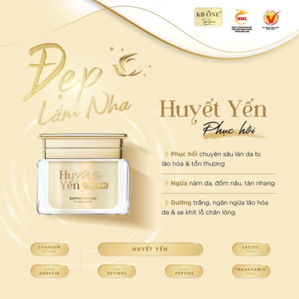 Kem Huyết Yến đặc trị nám, dưỡng trắng của KBONE TOP BEAU Kem Huyết Yến đặc trị nám, dưỡng trắng của KBONE TOP BEAU